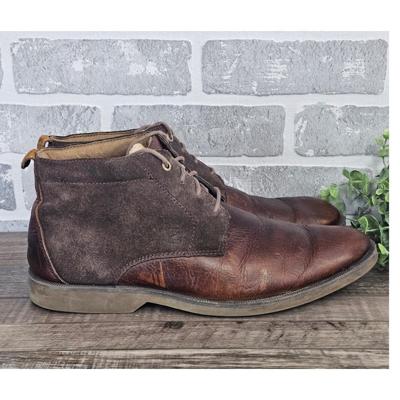 Sperry Top-Sider Bayside Brown Leather Suede Chukka Boots Men's 10.5 STS10131 - Picture 2 of 9